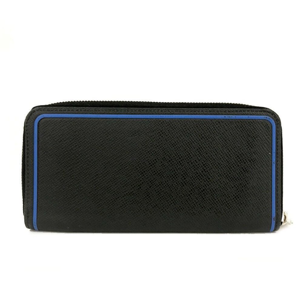 257372N Louis Vuitton Wallet Long Zippy Around Black Taiga Leather - Picture 2 of 15